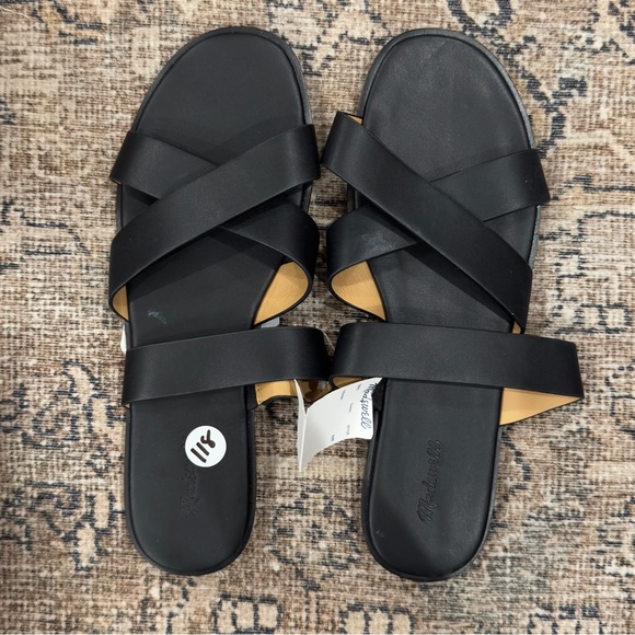 Madewell The Mena Slide Slip On Leather Sandals • size 8 • NWT - Picture 2 of 5